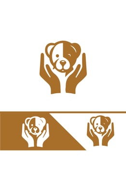 Paw Caring Pets In Safe Hand logo vector