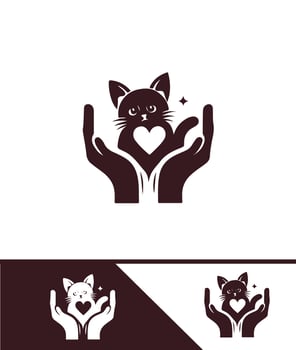 Safety Paws Pets In Safe Hand logo vector