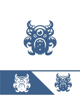 Terror Fang monster logo vector