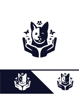 Pawsitive Safe Pets In Safe Hand logo vector