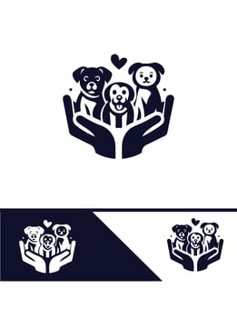 Paws Guardian Pets In Safe Hand logo vector
