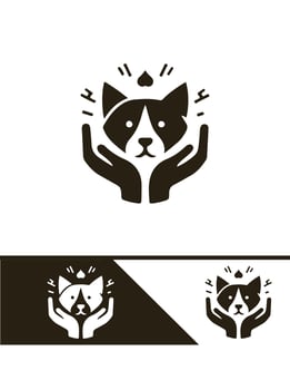 SafeTails Pets In Safe Hand logo vector