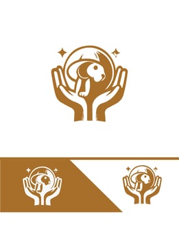Paw Safe Pets In Safe Hand logo vector
