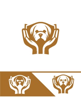 Gentle Paws Pets In Safe Hand logo vector