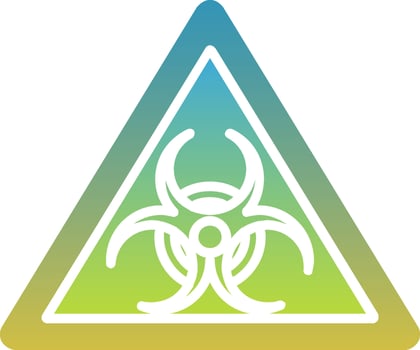 Biological Hazard Creative Icon Symbol Art Sign vector