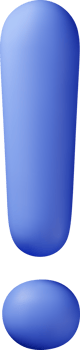 3D blue exclamation mark icon png