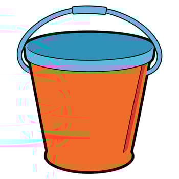 Bucket icon, Pail Box White Background, Bucket icon trendy design template vector
