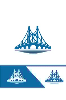 Eternal Bridge bridge logo design vector