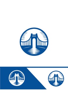 The Crossing Bridge bridge logo design vector