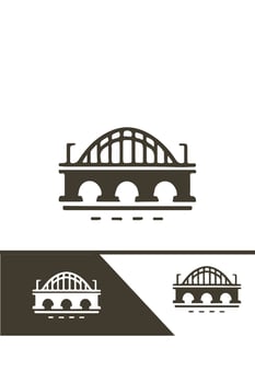Bridge Pointe bridge logo design vector