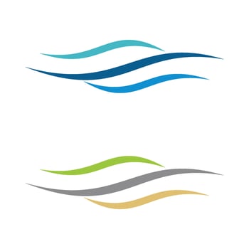 Abstract Ornamental Wave Line Logo Template Illustration Design. EPS 10. vector