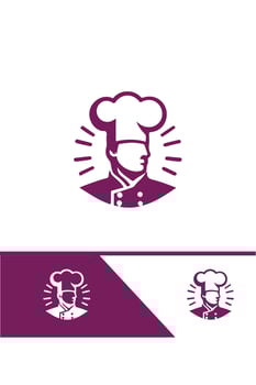 Chefs Palette turban logo vector