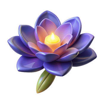 dramatic contemporary Lotus Candle Serenity Light original png