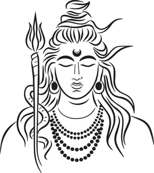 Lord Shiva Silhouette vector