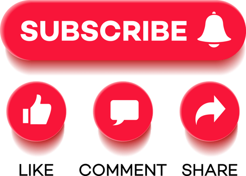 Like, comment, share, subscribe, notification png