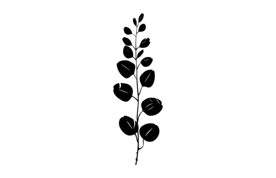 Eucalyptus Leaf Clipart Silhouette vector