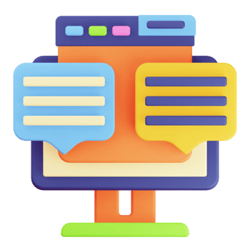 Message 3D element illustration png