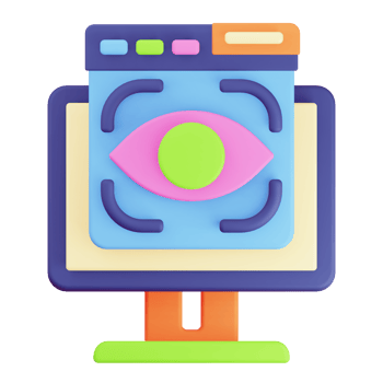 Web Eye 3D element illustration png