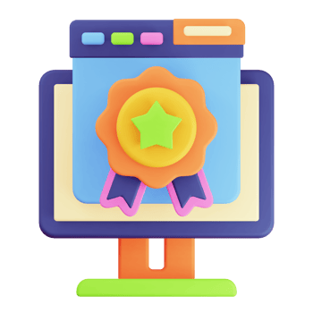 Badge 3D element illustration png