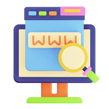 Web Search 3D element illustration png