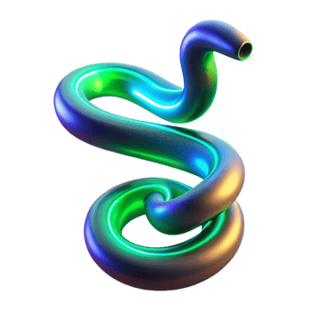 Abstract 3D Neon Tube png