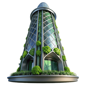 Vertical Green Architecture Eco Friendly Tower Design png
