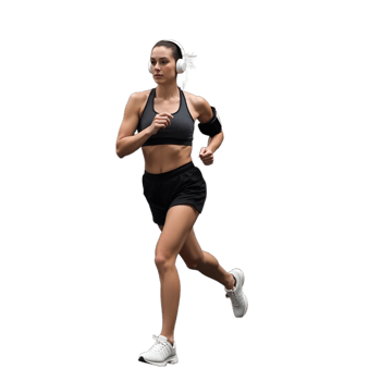 Sporty Woman Jogging Healthy Lifestyle Stock Image png