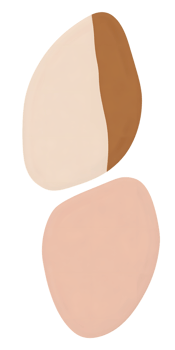 Abstract Composition with Beige Peach and Brown Organic Shapes png
