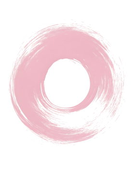 Abstract Pink and White Circular Brushstroke Design Element png
