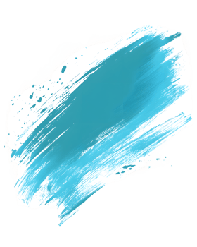 Abstract Teal And Blue Paint Stroke On Transparent Background png