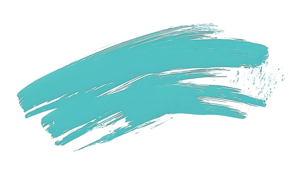 Abstract Teal and White Paint Stroke png