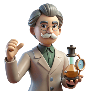 Scientist Thumbs Up Lab Flask png