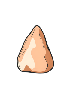 Light Peach Triangular Shape on Transparent Background png