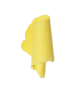 Ripped Yellow Paper Rolled Up on Transparent Background png
