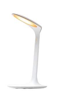 Elegant Modern White LED Desk Lamp, Stylish Table Light for Home Office Study, Energy Efficient Illumination png