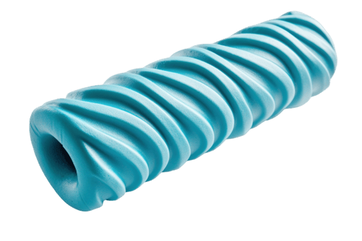 Blue Spiral Foam Roller for Muscle Recovery png