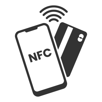 Smartphone with NFC Cards to pay png