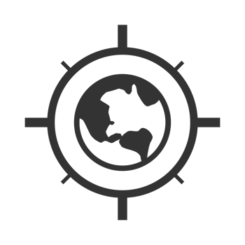 Compass and World Map Icon for Navigation and Exploration png