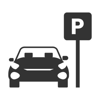 Car Parking Icon with Parking Sign and Vehicle png