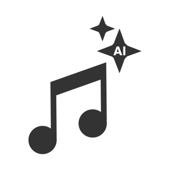 Music notes icon with star png