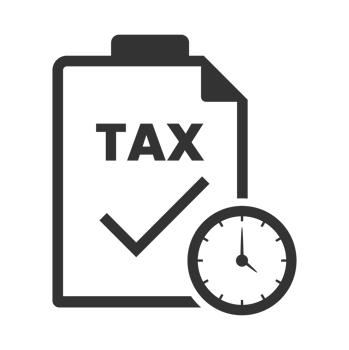 Tax checklist icon with clock png