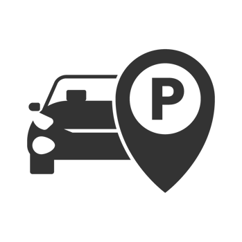 Car Parking Icon with Location Pin for Parking Spot png