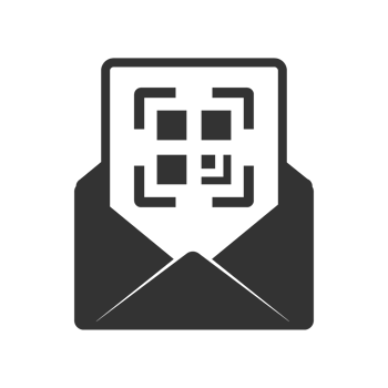 An envelope with a square on it png