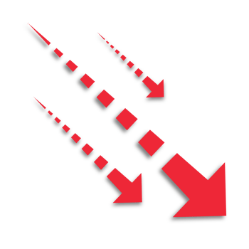 Sharp Red Arrow Graphic for Navigation Purposes png