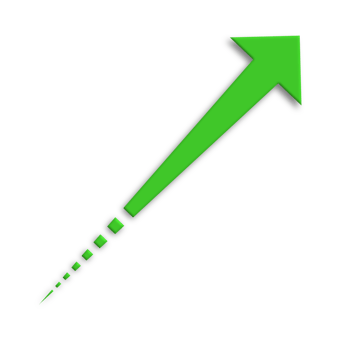 Clean Green Arrow Symbol for Digital Use png