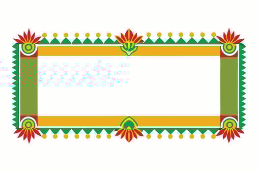 A Colorful Traditional Indian Border Design for Celebrations vector