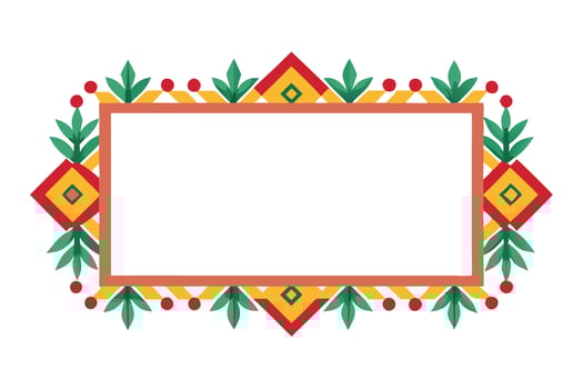 Colorful Traditional Indian Border Design for Celebrations vector