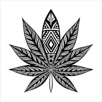 Marijuana Leaf Silhouette vector