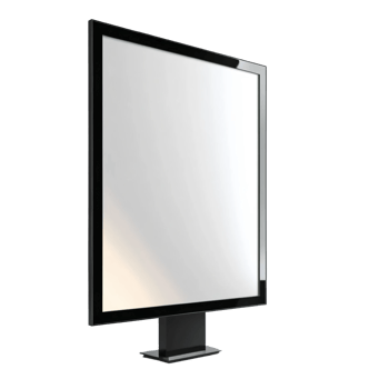 A large black screen with a mirror on it png