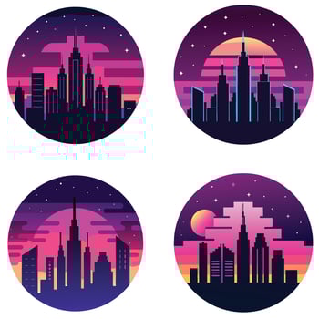 Vintage Sunset Aesthetic for Stylish T-Shirts vector
